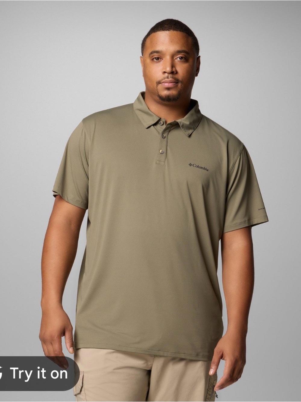 Columbia Men's Olive Green Short-Sleeve Performance Polo